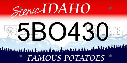 5BO430 Idaho License Plate