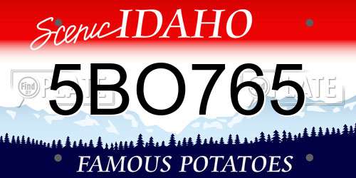 5BO765 Idaho License Plate