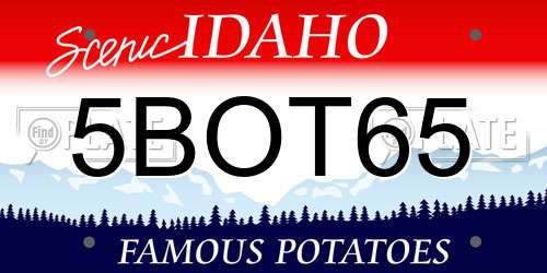 5BOT65 Idaho License Plate
