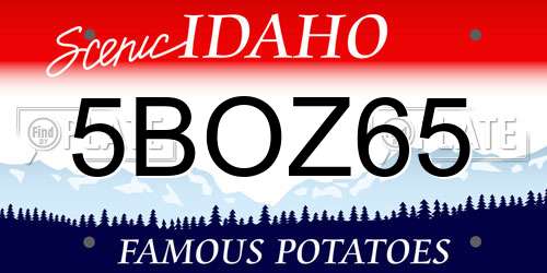 5BOZ65 Idaho License Plate