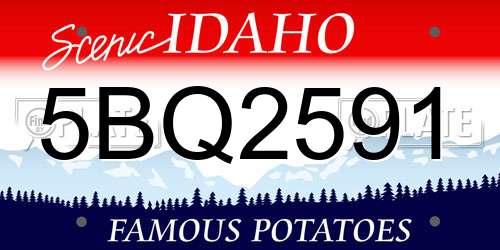 5BQ2591 Idaho License Plate