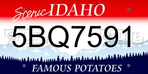 5BQ7591 Idaho License Plate