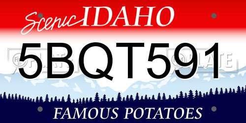 5BQT591 Idaho License Plate