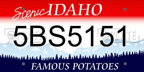 5BS5151 Idaho License Plate
