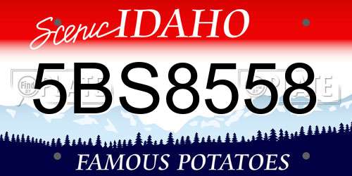 5BS8558 Idaho License Plate
