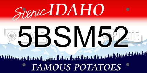 5BSM52 Idaho License Plate