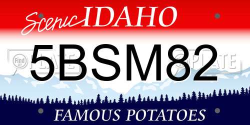 5BSM82 Idaho License Plate