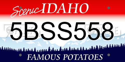 5BSS558 Idaho License Plate