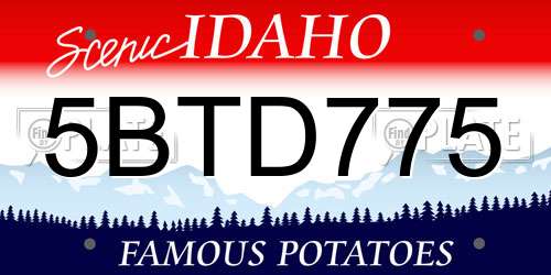 5BTD775 Idaho License Plate