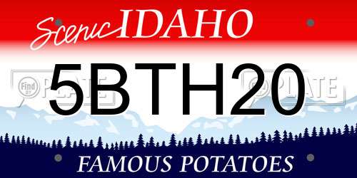 5BTH20 Idaho License Plate