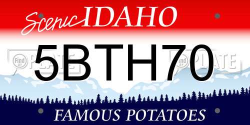 5BTH70 Idaho License Plate