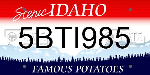 5BTI985 Idaho License Plate