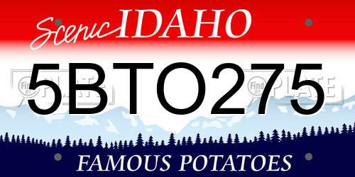 5BTO275 Idaho License Plate