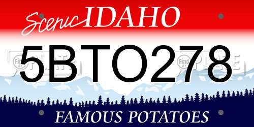 5BTO278 Idaho License Plate