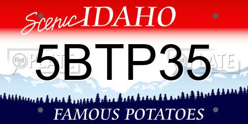 5BTP35 Idaho License Plate