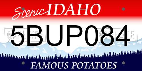 5BUP084 Idaho License Plate