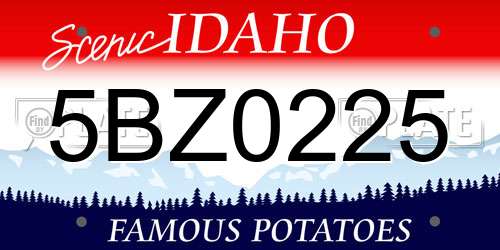 5BZ0225 Idaho License Plate