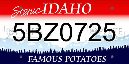 5BZ0725 Idaho License Plate