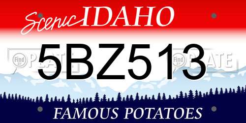 5BZ513 Idaho License Plate