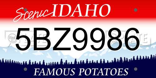 5BZ9986 Idaho License Plate