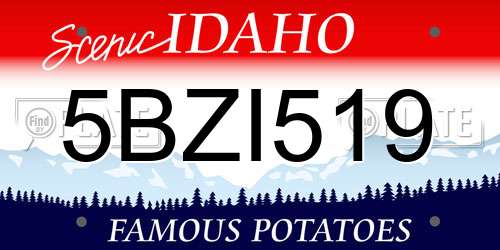 5BZI519 Idaho License Plate