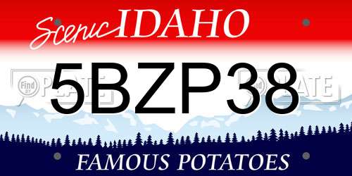 5BZP38 Idaho License Plate