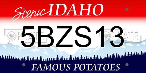 5BZS13 Idaho License Plate