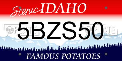 5BZS50 Idaho License Plate