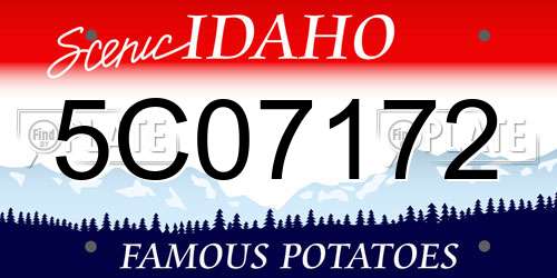 5C07172 Idaho License Plate