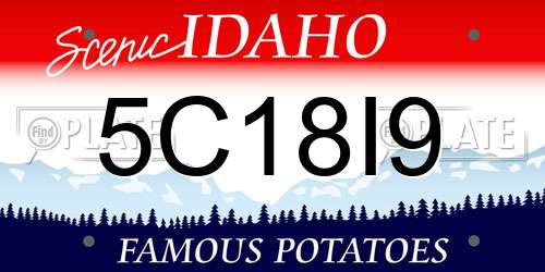 5C18I9 Idaho License Plate