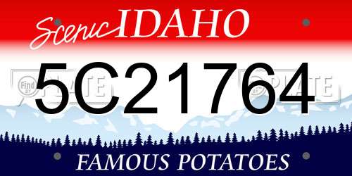 5C21764 Idaho License Plate