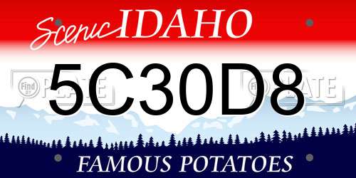 5C30D8 Idaho License Plate