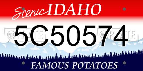 5C50574 Idaho License Plate