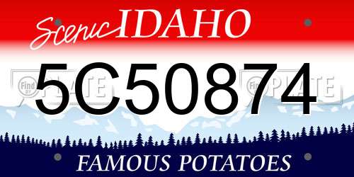 5C50874 Idaho License Plate