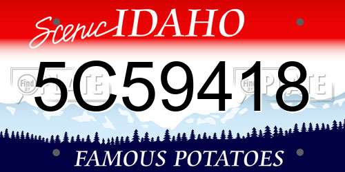 5C59418 Idaho License Plate