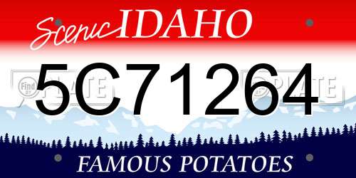 5C71264 Idaho License Plate