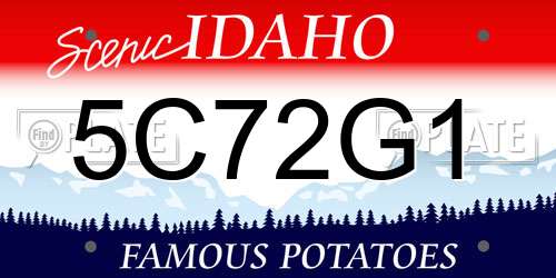 5C72G1 Idaho License Plate