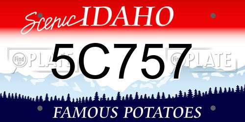 5C757 Idaho License Plate