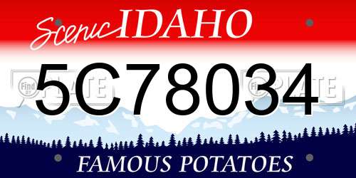5C78034 Idaho License Plate