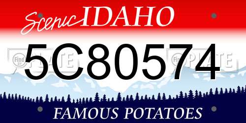 5C80574 Idaho License Plate