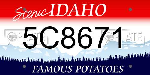 5C8671 Idaho License Plate