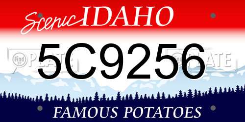 5C9256 Idaho License Plate