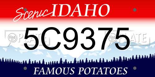 5C9375 Idaho License Plate