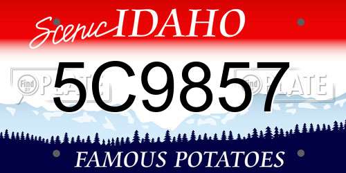 5C9857 Idaho License Plate