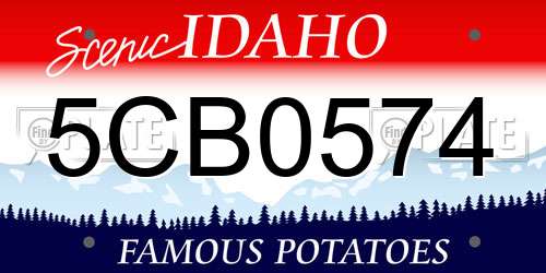 5CB0574 Idaho License Plate