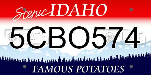5CBO574 Idaho License Plate