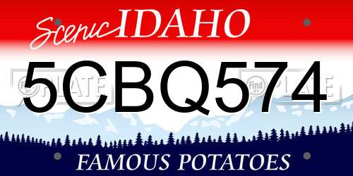 5CBQ574 Idaho License Plate