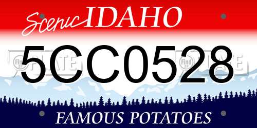 5CC0528 Idaho License Plate