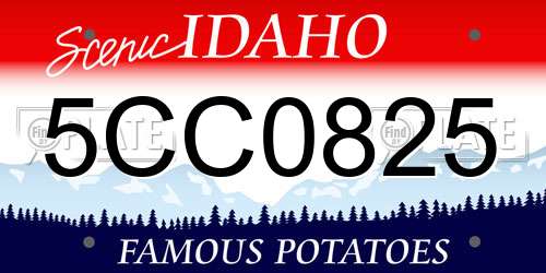 5CC0825 Idaho License Plate