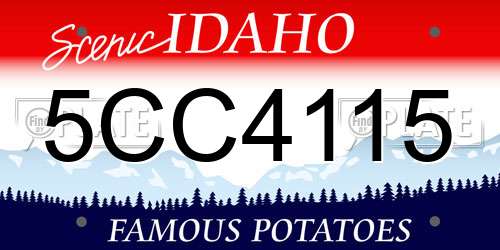 5CC4115 Idaho License Plate